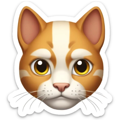 A buff cat sticker