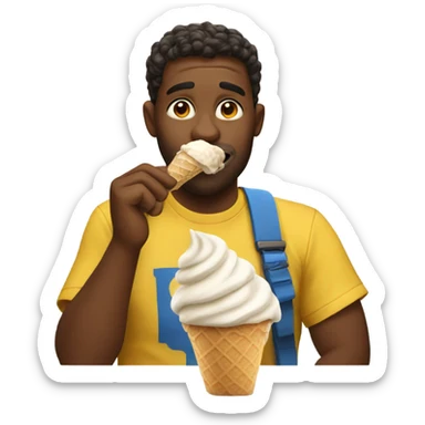 Lyon eating ice cream  sticker