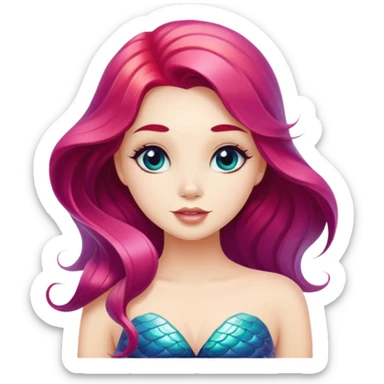 A very beautiful mermaid wearing modern clothes with a good sense of fashion  sticker