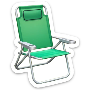 green lawn chair sticker