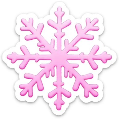 Pink snowflake sticker