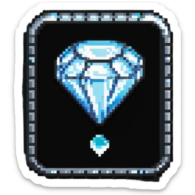 YouTube diamond play button award badge in pixel art style sticker