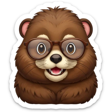 spectacled beaver sticker