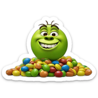 Shrek m&ms sticker