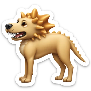 Stegosaurus dog  sticker