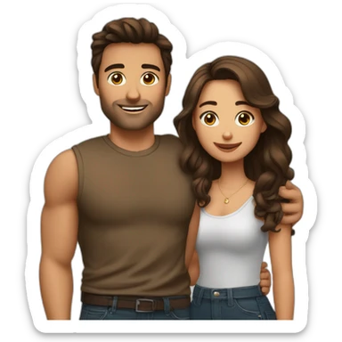 Moi brune avec mon copain renoi sticker