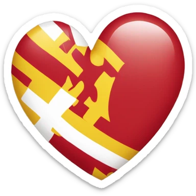 Coeur avec le logo de l’espagne dedans et avec les couleur sticker