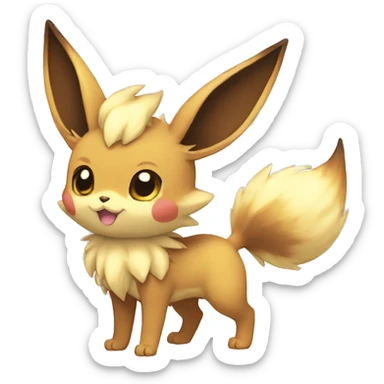 Kawaii Eeveelution-Cute-Pokémon-fusion full body sticker