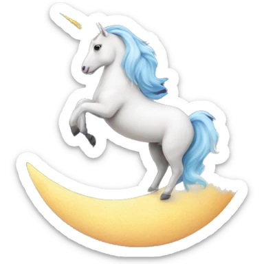 Unicorn on the moon sticker