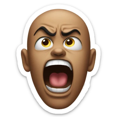 screaming with annoyance  sticker