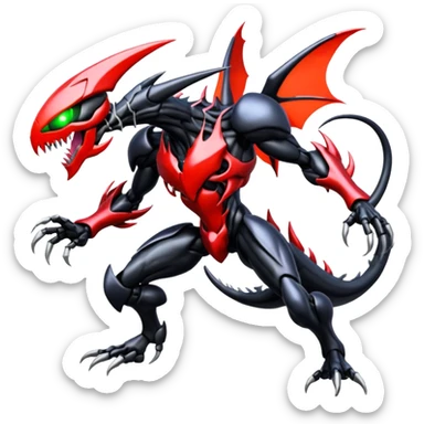 Venom-Cyberbug-Genesect-Zekrom-Darkrai-Scizor-fusion, full body sticker
