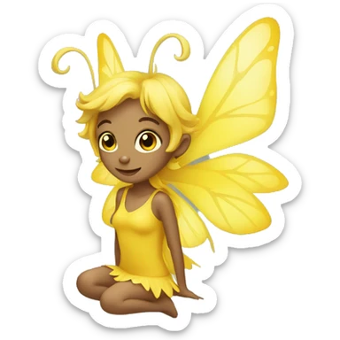 fairy wearing yellow sticker