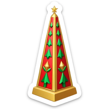 Christmas obelisk sticker