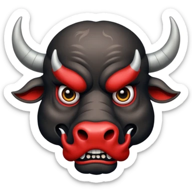 ''tattooed''-scary-looking-bulls with-heavy-face-tattoes sticker