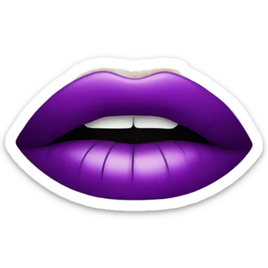 purple lip gloss sticker