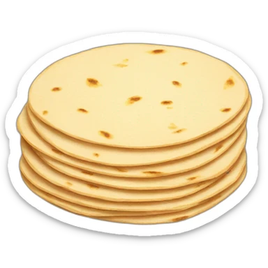 Small Stack of tortillas with some grill marks sticker