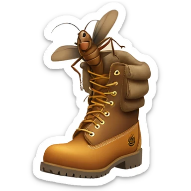 Roach with timberland boots sticker