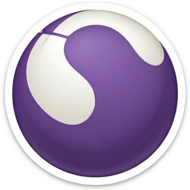 bola lgbtq+ roxo e branco sticker