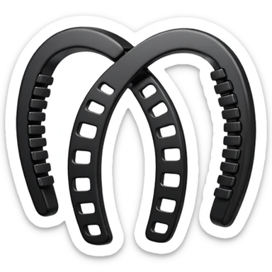 a curved hair accessory with teeth on both sides that hinge together, designed to secure hair in a vertical ponytail sticker