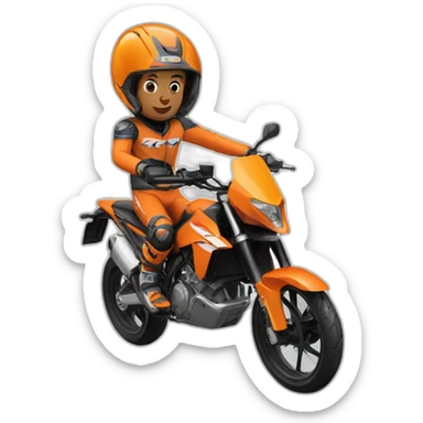 Human riding ktm sticker