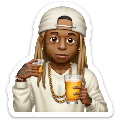 Lil Wayne drinking Lean sticker
