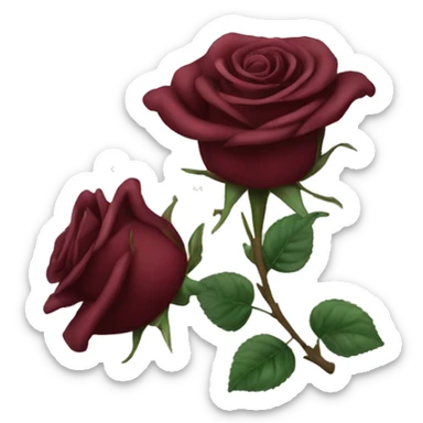 Maroon roses  sticker