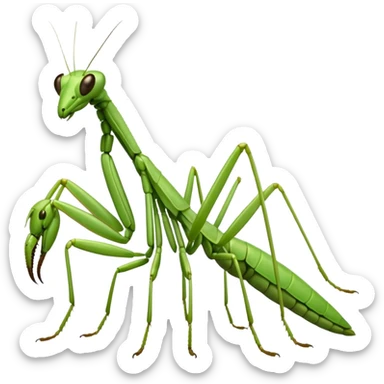 Praying mantis sticker
