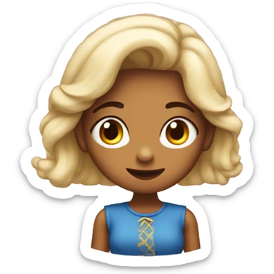 Menina mandando beijo sticker