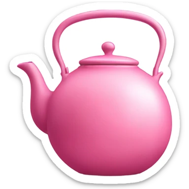 Pink tea pot sticker