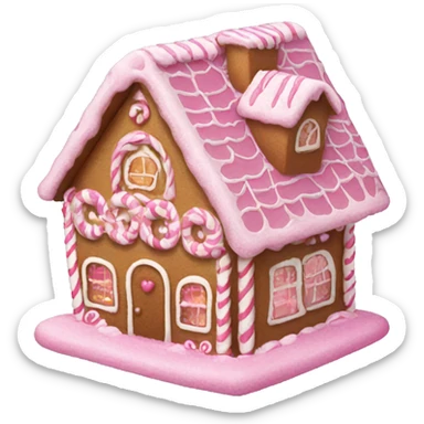 Pink gingerbread house  sticker