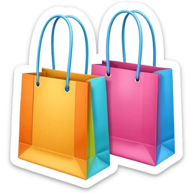 2 beautiful shopping bag sticker