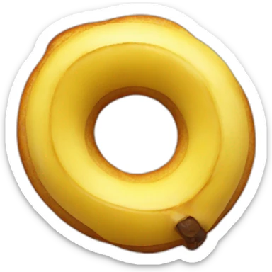 banana in donut sticker