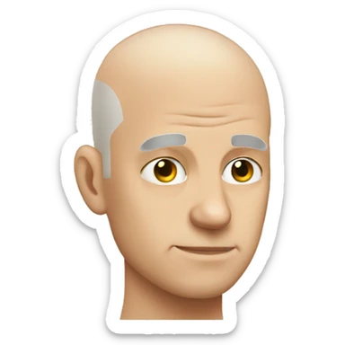 Face palm bald white man sticker