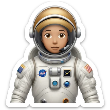 Cinematic Realistic mystery Astronaut visor down – A highly detailed depiction of an astronaut in a state-of-the-art space suit, floating weightlessly in the vast expanse of space. The reflective visor hides the face so we only see the reflection, while intricate suit details and soft lighting create an immersive sense of realism. sticker