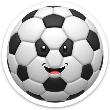 Soccer ball with muscles sticker