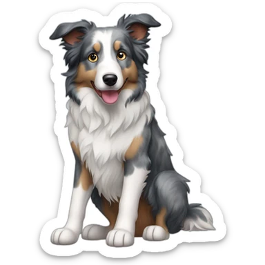 Blue merle border collie sheepdog mix sticker