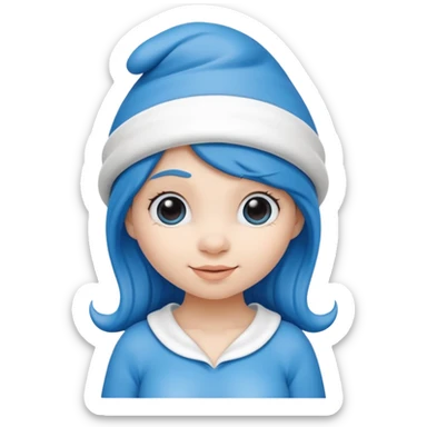 girl smurf  sticker