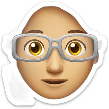 médica ruiva usando jaleco e óculos sticker