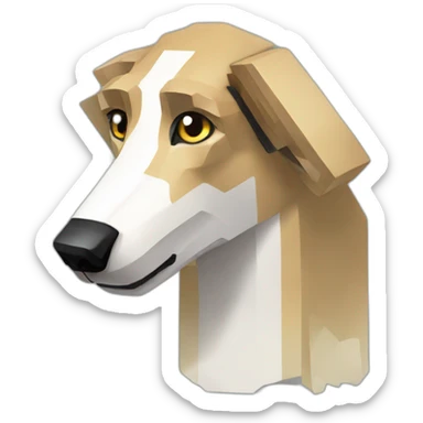 Minecraft borzoi  sticker