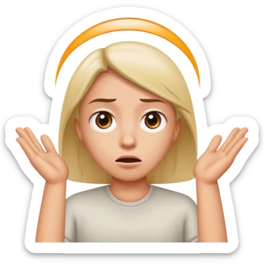 Rolling eyes shrugging  sticker