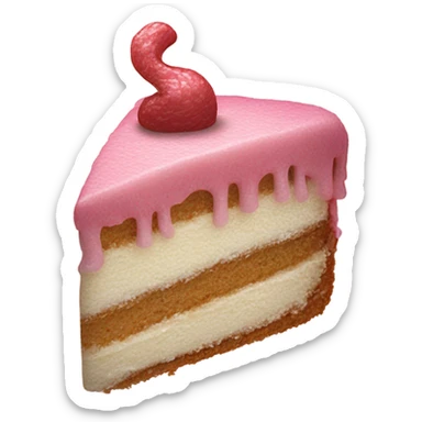 a hairy tongue licking cake sticker