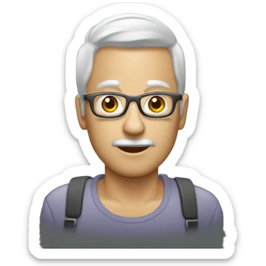 image personne âgée au téléphone sticker