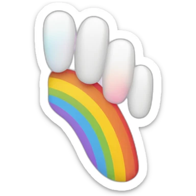 Pied avec des ongle arc-en-ciel sticker