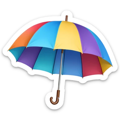 colorful umbrella for rain sticker