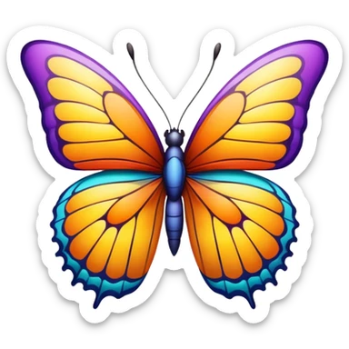 Butterfly transition sticker