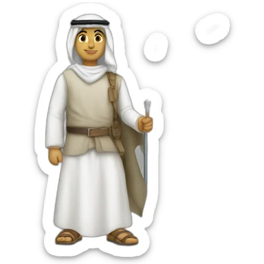 Arab holding Palestine flag hd sticker