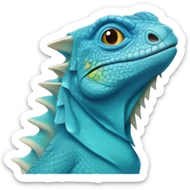 blue iguana sticker