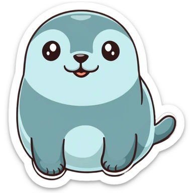 cute cartoon seal sticker