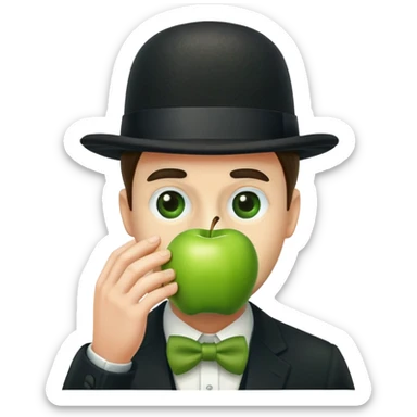 Magritte “the son of man”  sticker