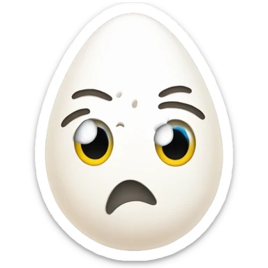 A crying egg with tears sticker
